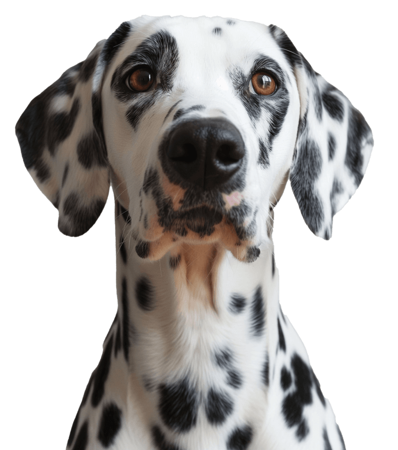 A big black and white dog